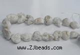 CNG1575 18*25mm - 20*30mm nuggets plated druzy agate beads