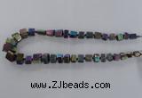 CNG1583 15.5 inches 8*12mm - 12*20mm nuggets plated quartz beads