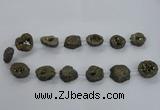 CNG1585 15.5 inches 15*20mm - 20*25mm freeform plated druzy agate beads