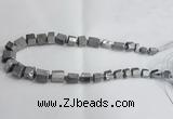 CNG1590 15.5 inches 8*12mm - 12*20mm nuggets plated quartz beads