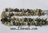 CNG1598 15.5 inches 10*14mm - 15*20mm nuggets green garnet beads