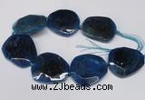 CNG1607 15.5 inches 45*50mm faceted freeform agate beads