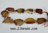 CNG1614 15.5 inches 25*35mm - 30*45mm freeform agate gemstone beads