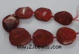 CNG1628 15.5 inches 40*45mm - 45*50mm faceted freeform agate beads