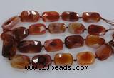 CNG1634 15.5 inches 25*35mm - 25*40mm faceted freeform agate beads