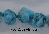 CNG1641 15.5 inches 13*18mm - 18*25mm nuggets plated druzy agate beads