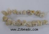 CNG1644 15.5 inches 18*25mm - 22*30mm nuggets plated druzy agate beads