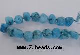 CNG1645 15.5 inches 18*25mm - 22*30mm nuggets plated druzy agate beads