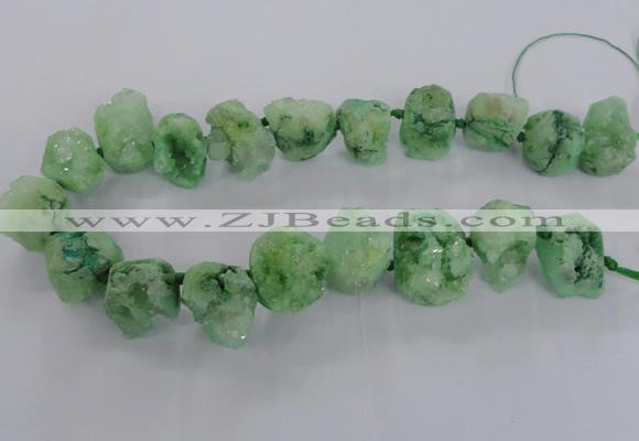 CNG1646 15.5 inches 18*25mm - 22*30mm nuggets plated druzy agate beads
