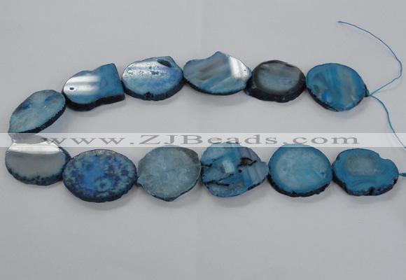 CNG1657 15.5 inches 25*30mm - 30*35mm freeform druzy agate beads