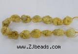 CNG1667 15.5 inches 18*25mm - 22*30mm nuggets plated druzy agate beads