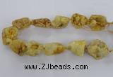 CNG1670 15.5 inches 22*30mm - 25*45mm nuggets plated druzy agate beads