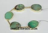 CNG1678 8 inches 20*25mm - 22*30mm freeform Australia chrysoprase beads