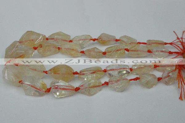 CNG1701 15.5 inches 15*20mm - 18*35mm nuggets citrine beads