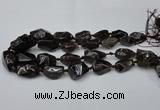 CNG1707 15.5 inches 15*20mm - 18*35mm nuggets smoky quartz beads