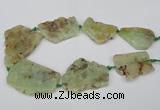 CNG1726 15.5 inches 30*40mm - 40*60mm freeform prehnite beads