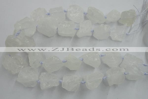 CNG1820 15.5 inches 20*25mm - 25*30mm nuggets white crystal beads