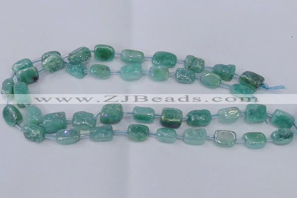 CNG2003 15.5 inches 8*12mm - 10*15mm nuggets plated quartz beads
