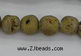 CNG2011 15.5 inches 8*10mm - 10*14mm nuggets plated druzy agate beads