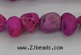 CNG2013 15.5 inches 8*10mm - 10*14mm nuggets plated druzy agate beads