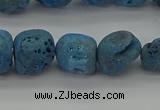 CNG2015 15.5 inches 8*10mm - 10*14mm nuggets plated druzy agate beads