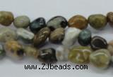 CNG209 15.5 inches 7*9mm nuggets ocean stone beads