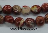 CNG217 15.5 inches 10*12mm nuggets red jasper gemstone beads