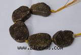 CNG2172 7.5 inches 25*35mm - 35*40mm freeform druzy agate beads