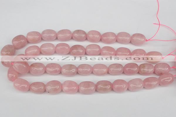 CNG22 15.5 inches 12*17mm nuggets rose quartz gemstone beads