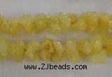 CNG2201 15.5 inches 8*10mm - 10*12mm nuggets plated druzy quartz beads