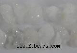 CNG2207 15.5 inches 10*14mm - 13*18mm nuggets plated druzy quartz beads