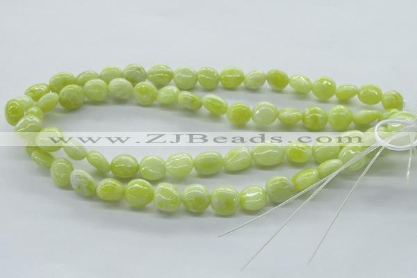 CNG223 15.5 inches 10*14mm nuggets lemon jade gemstone beads