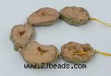 CNG2311 7.5 inches 25*35mm - 35*40mm freeform druzy agate beads