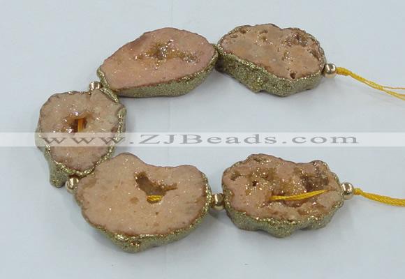 CNG2311 7.5 inches 25*35mm - 35*40mm freeform druzy agate beads