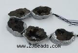 CNG2321 7.5 inches 25*35mm - 35*40mm freeform druzy agate beads