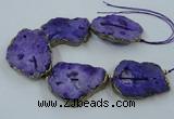 CNG2340 7.5 inches 40*50mm - 55*60mm freeform druzy agate beads