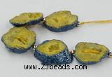 CNG2350 7.5 inches 25*35mm - 35*40mm freeform druzy agate beads