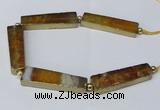 CNG2418 8 inches 15*55mm trapezoid agate gemstone beads wholesale