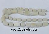 CNG2430 15.5 inches 11*14mm - 14*20mm tube druzy quartz beads