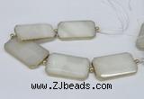 CNG2460 7.5 inches 30*50mm - 32*55mm faceted rectangle agate beads