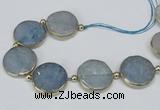 CNG2476 7.5 inches 30mm faceted coin quartz gemstone beads