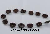 CNG2486 15.5 inches 15*20mm - 20*25mm freeform plated druzy agate beads