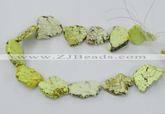CNG2511 15.5 inches 25*30mm - 35*40mm freeform turquoise beads