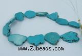 CNG2516 15.5 inches 25*30mm - 35*40mm freeform turquoise beads