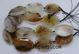 CNG2555 35*50mm - 40*55mm faceted freeform montana agate beads