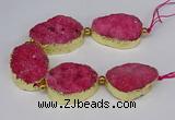 CNG2561 7.5 inches 25*35mm - 30*40mm freeform druzy agate beads