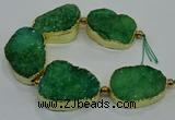 CNG2563 7.5 inches 25*35mm - 30*40mm freeform druzy agate beads