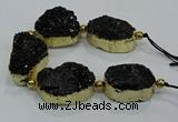 CNG2565 7.5 inches 25*35mm - 30*40mm freeform druzy agate beads