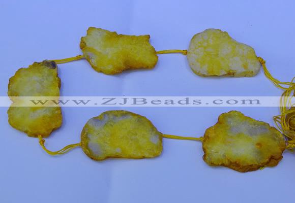 CNG2570 15.5 inches 45*50mm - 55*65mm freeform druzy agate beads