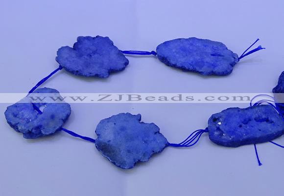 CNG2575 15.5 inches 45*50mm - 55*65mm freeform druzy agate beads